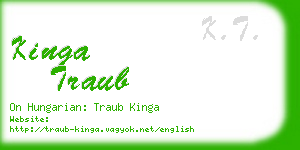 kinga traub business card